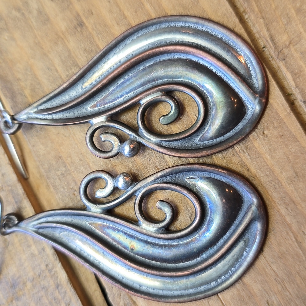 Sterling And Copper Earings
